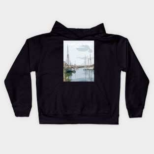 Charlestown Cornwall.  Cornish gift Kernow Travel location poster, St Austell Kids Hoodie